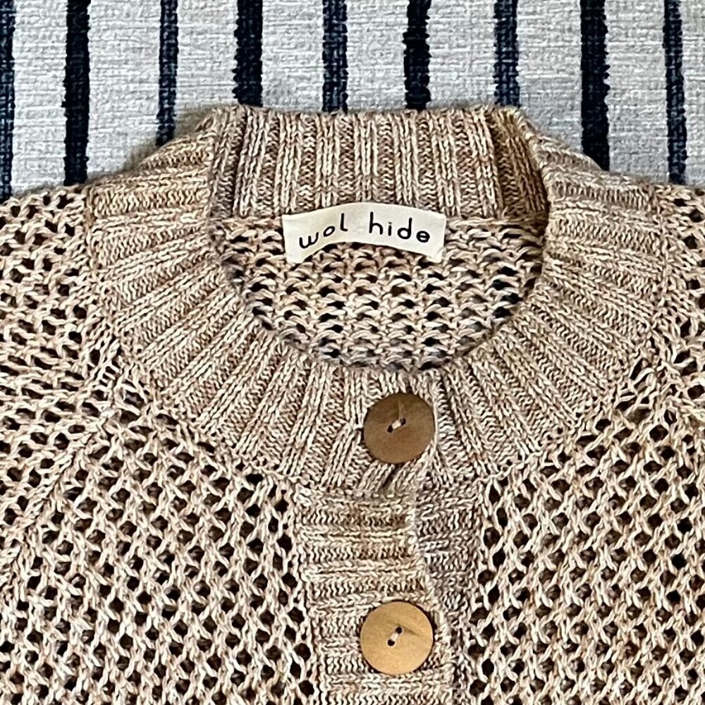 Wol Hide - Mesh Bomber Cardigan - Size S